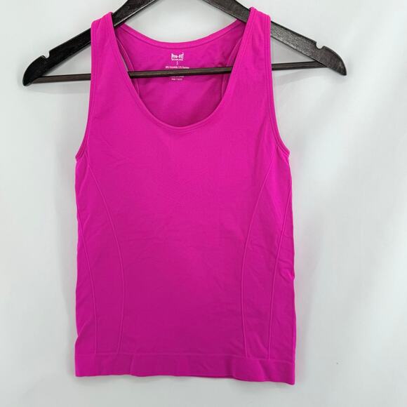 Pro-Fit Seamless Compression Tank Top Small Hot Pink Cropped Athletic Gym Wear - Picture 1 of 3